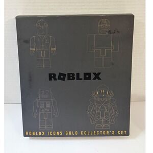 Roblox Icons Gold Collector's Set 4 Figures Builderman Noob Mr Robot ROB0527